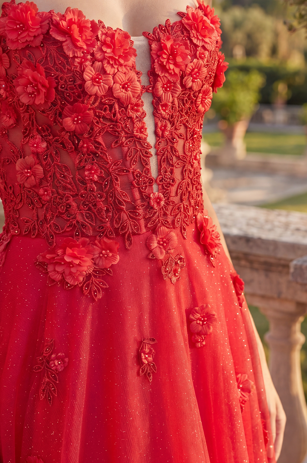 Long Lace Prom Gown With Detachable Sleeves Wholesale