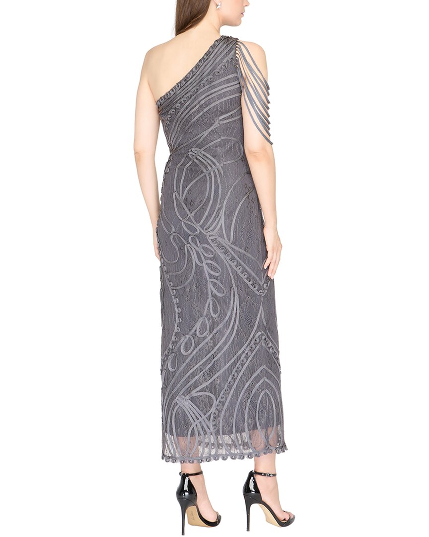 One Shoulder Soutache Fringe Cocktail Dress JS Collections Wholesale