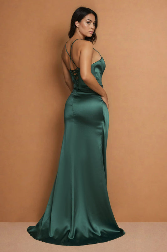 Formal Dresses Long Corset Formal Party Dress Emerald Green
