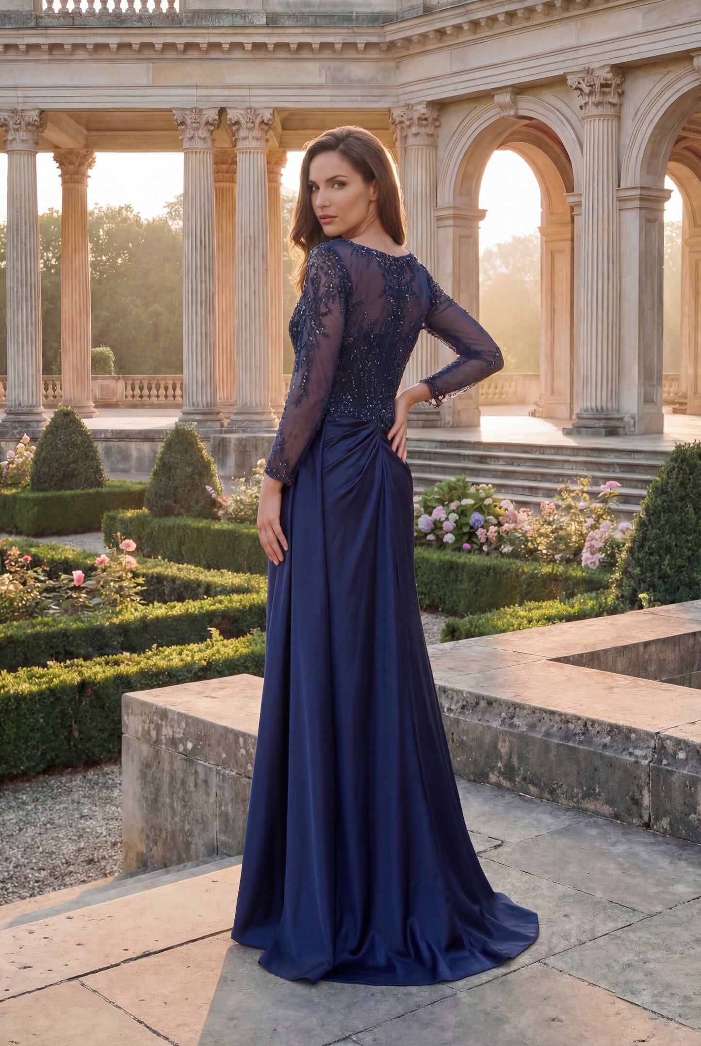 Long Sleeve Formal Mother Of The Bride Dress Wholesale