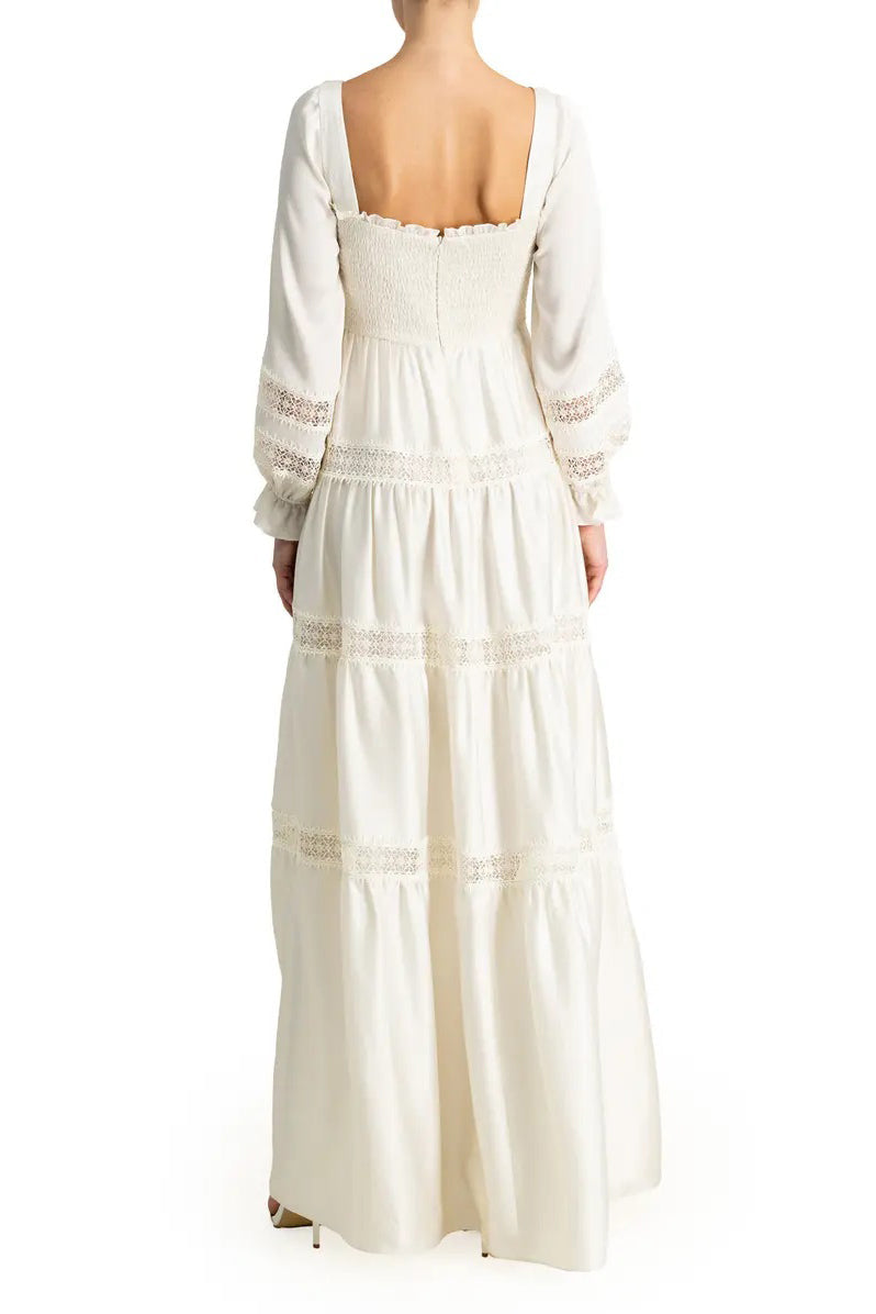 Formal Dresses Long Sleeve Formal Lace Dress Pearl