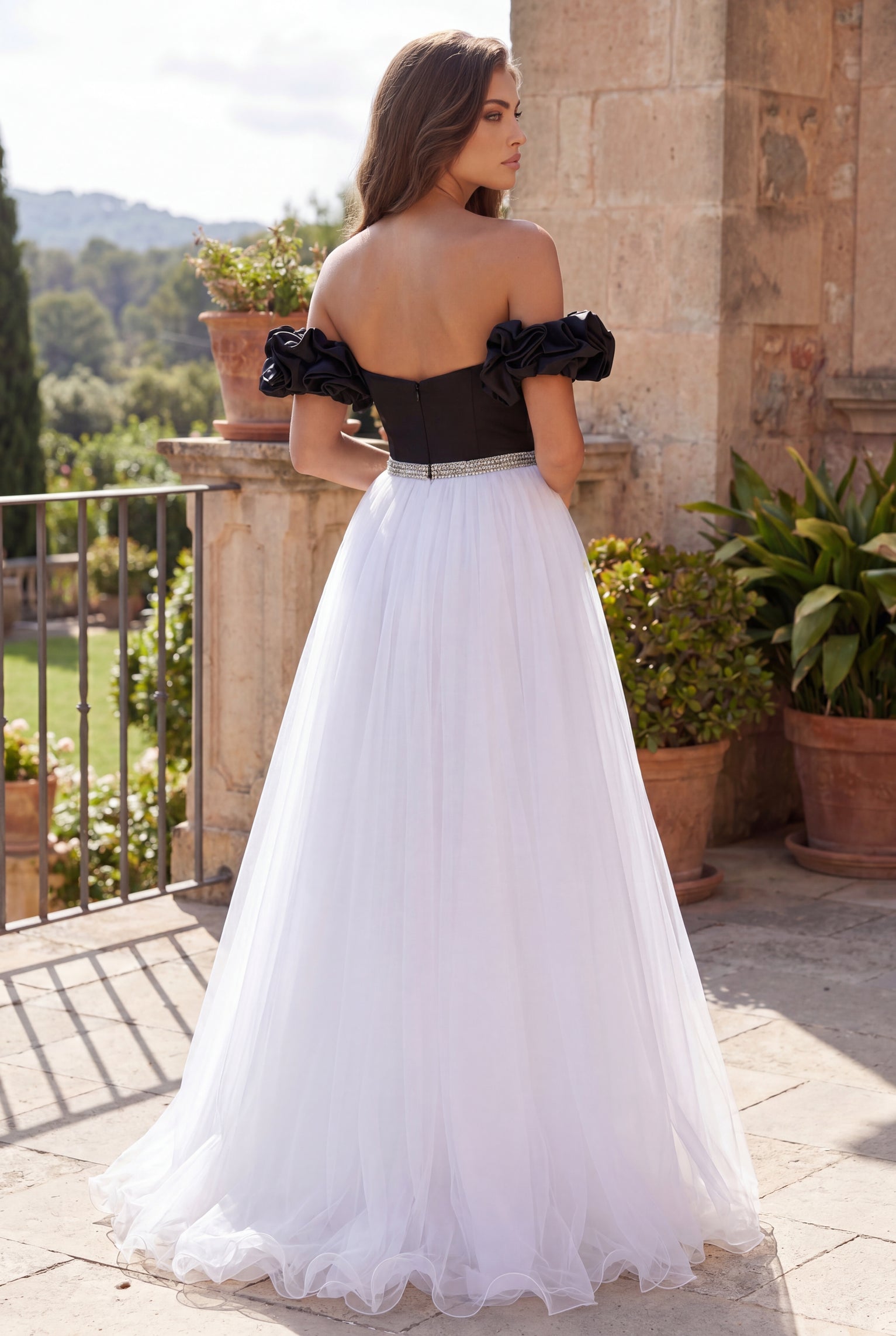 Long Off Shoulder Ball Gown Prom Dress Wholesale