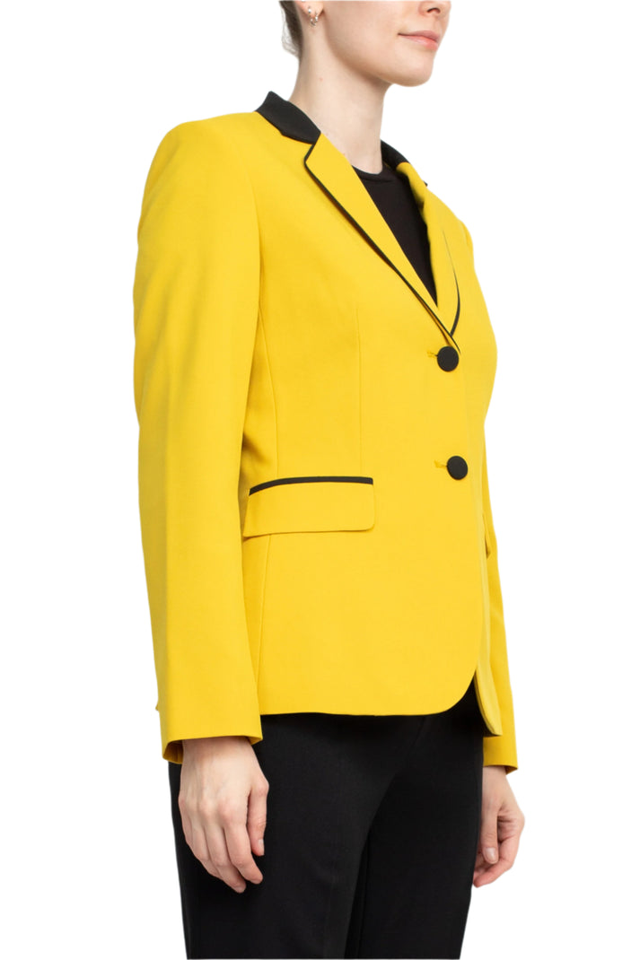 Pant Suit Long Sleeve Formal Pocket Pant Suit Gold Black