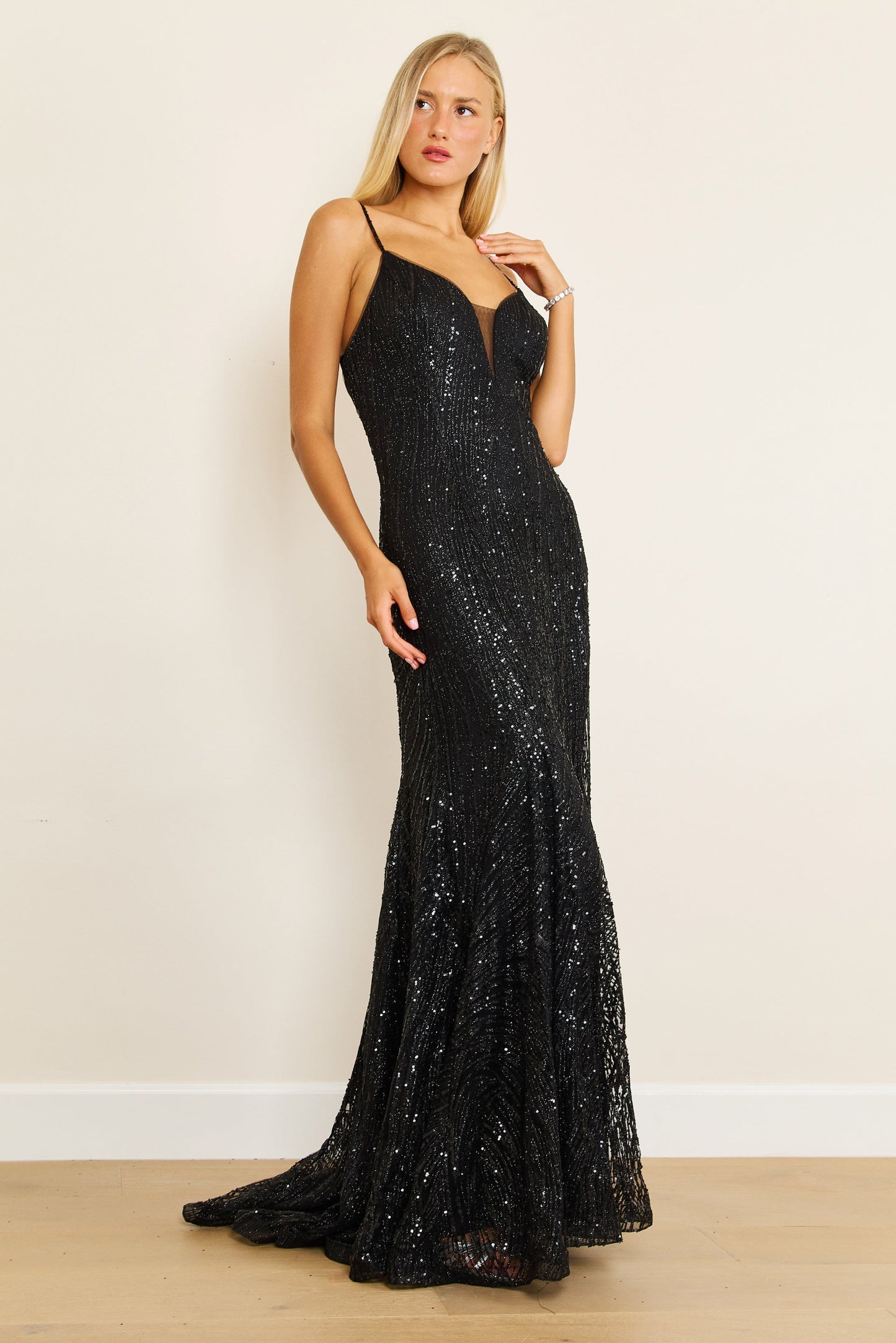 Long Black Plus Size Party Dress Formal Gown Wholesale