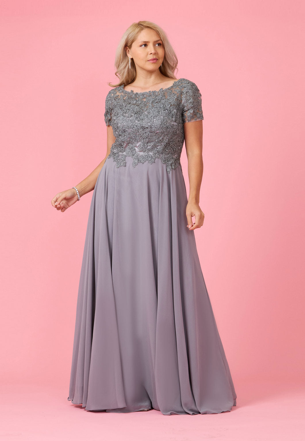 Short Sleeve Mother Of The Bride Evening Dress Wholesale