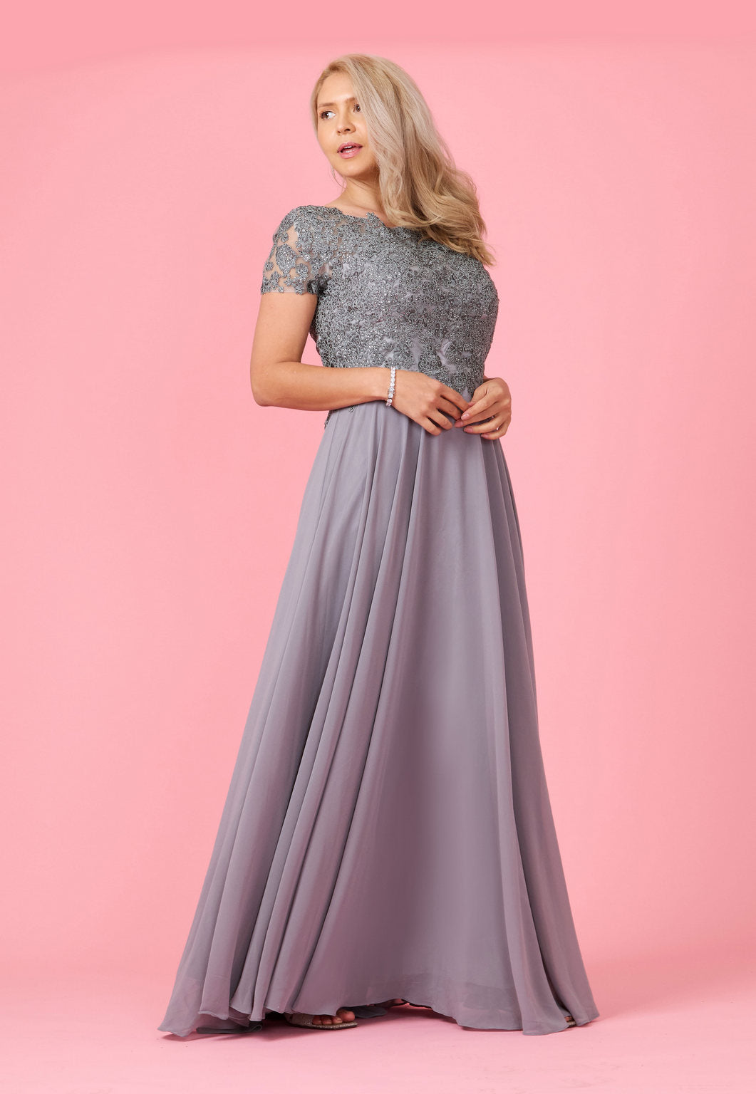 Short Sleeve Mother Of The Bride Evening Dress Wholesale
