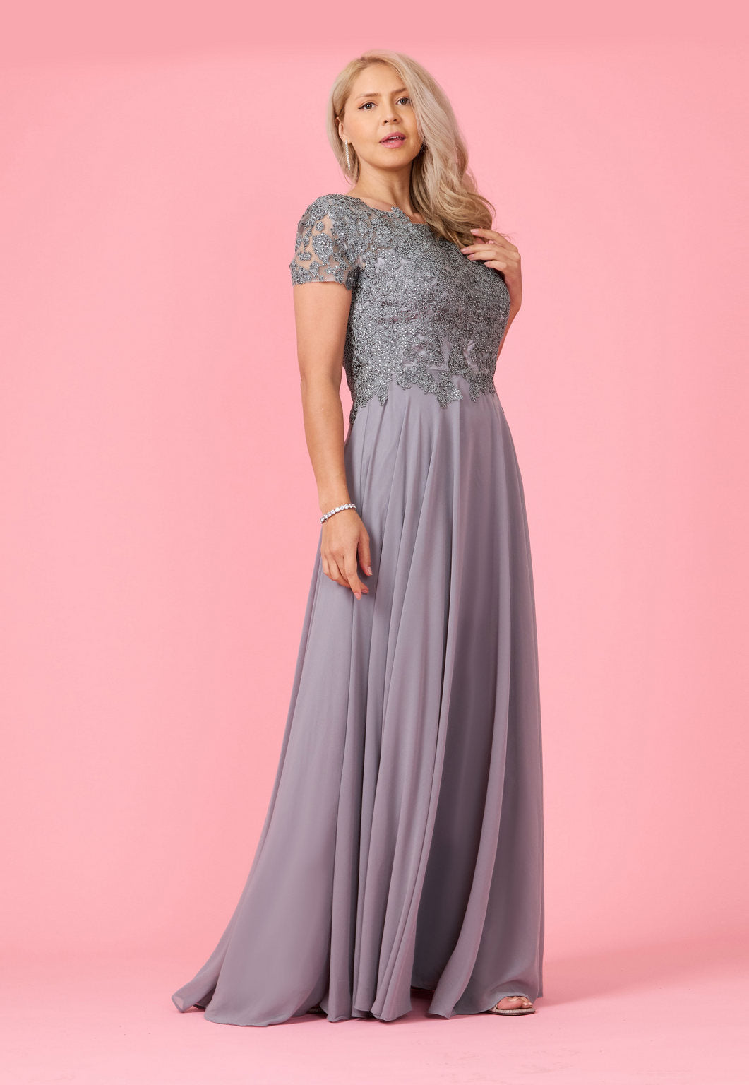 Short Sleeve Mother Of The Bride Evening Dress Wholesale