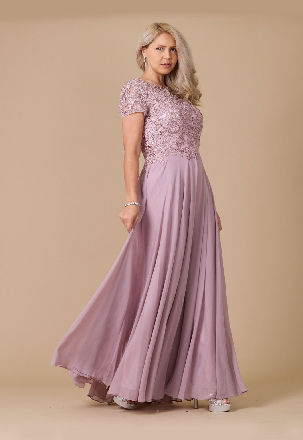 Short Sleeve Mother Of The Bride Evening Dress Wholesale