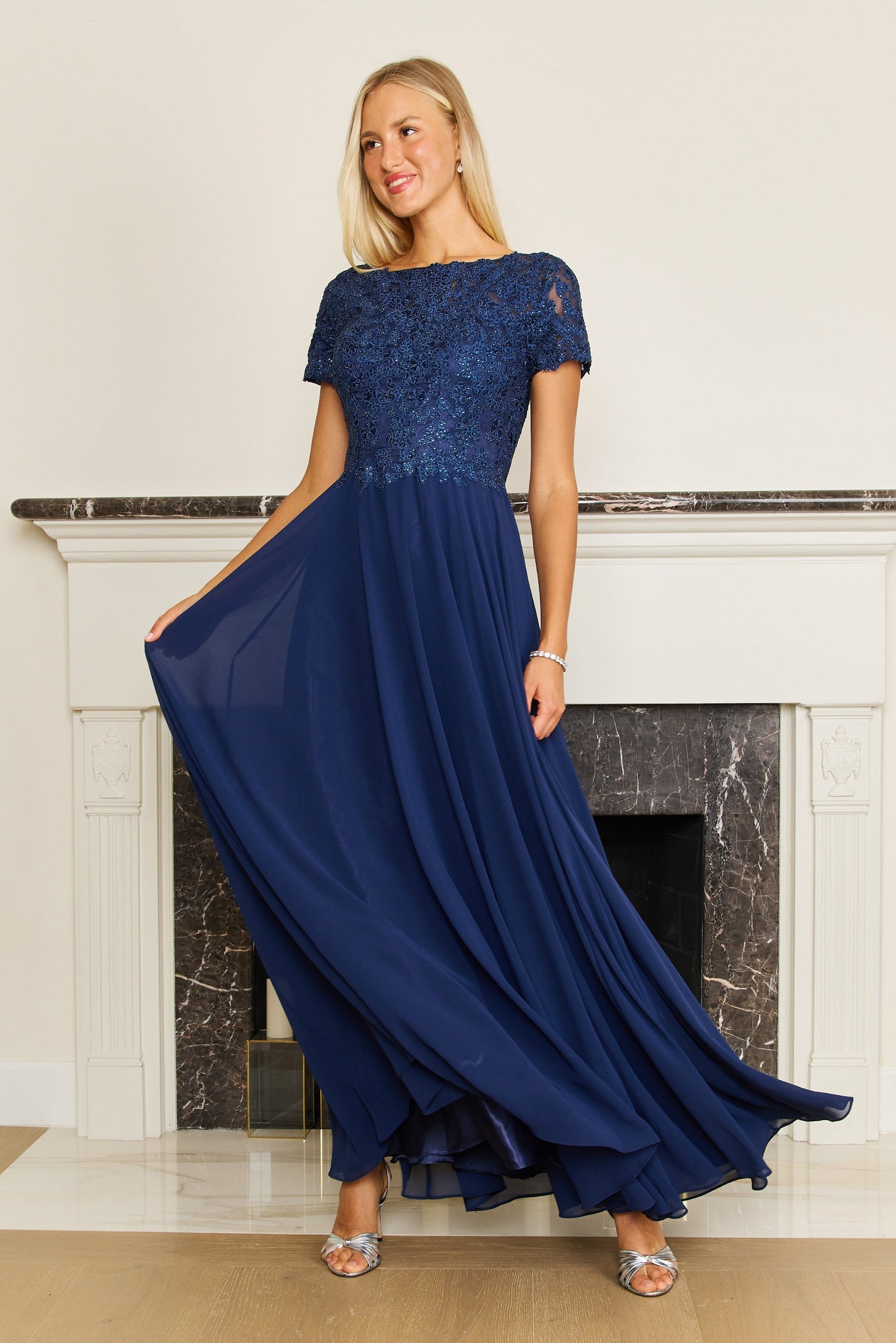 Short Sleeve Mother Of The Bride Evening Dress Wholesale