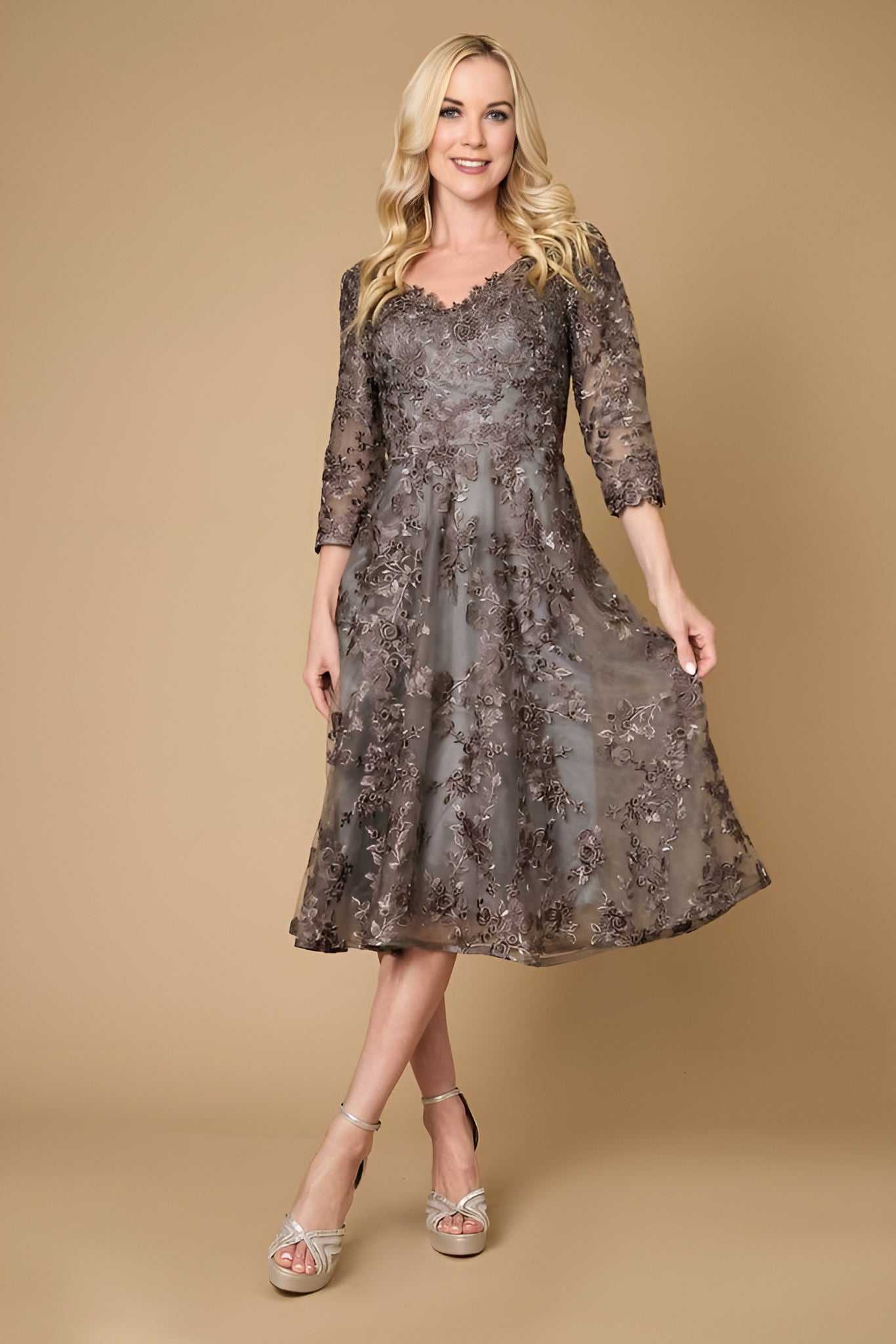 Short Cocktail Lace Mother of the Bride Dress Wholesale