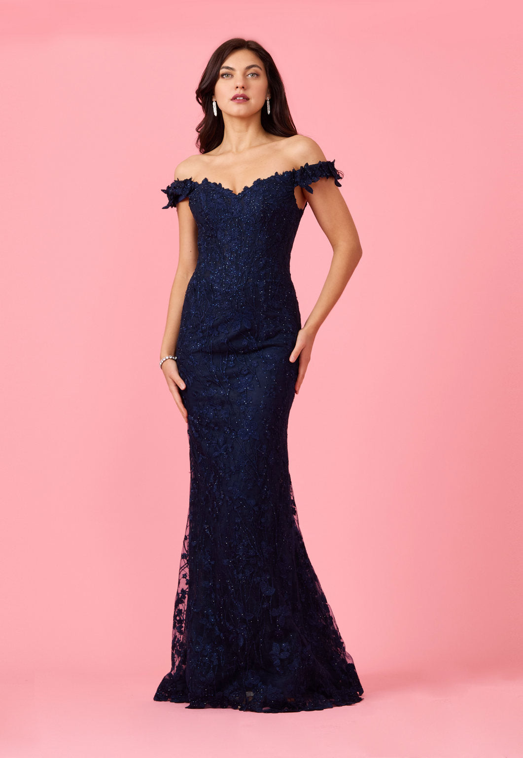 Off Shoulder Vintage Lace Mother of The Bride Dress Wholesale