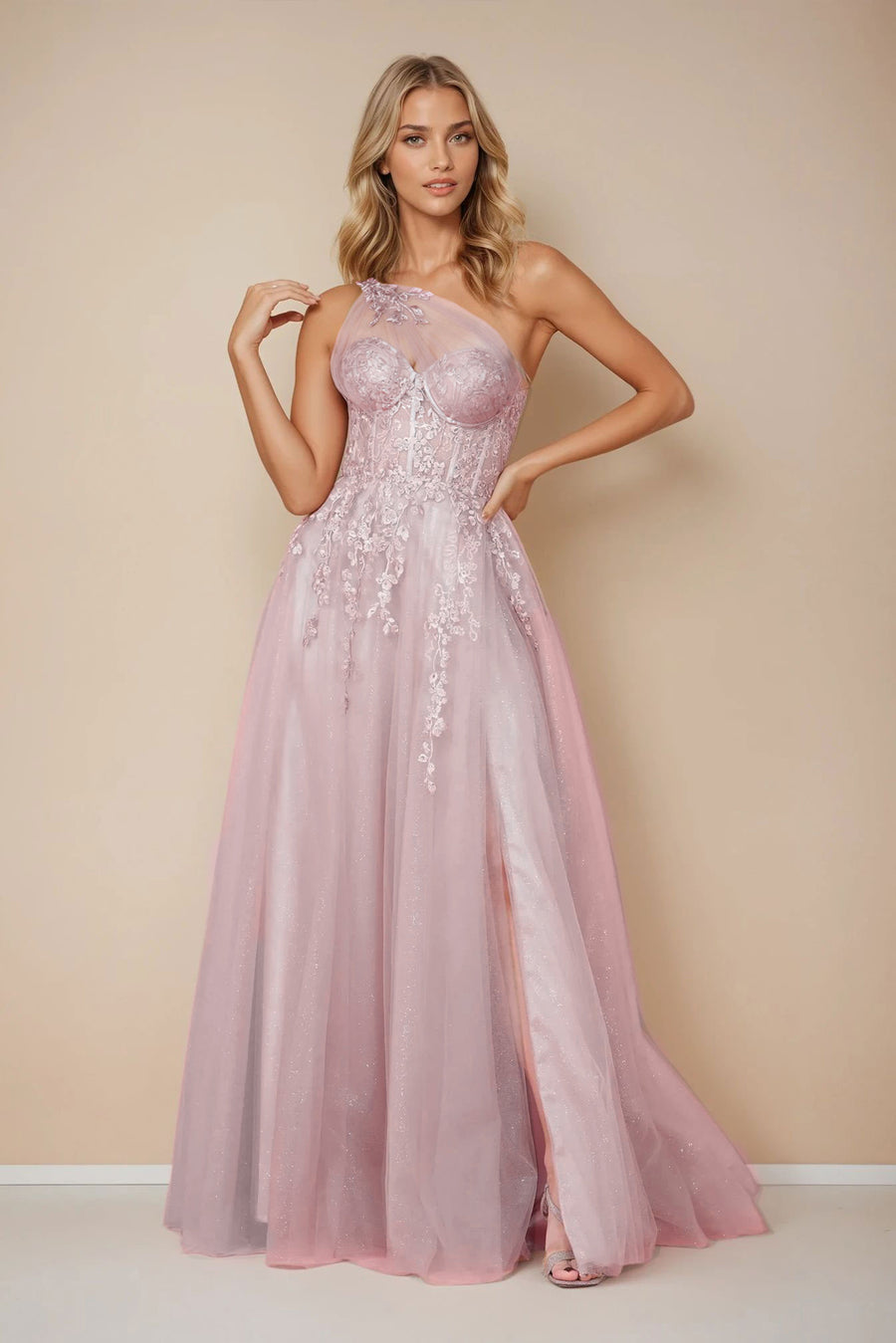 Long Prom One Shoulder Formal Ball Gown Wholesale