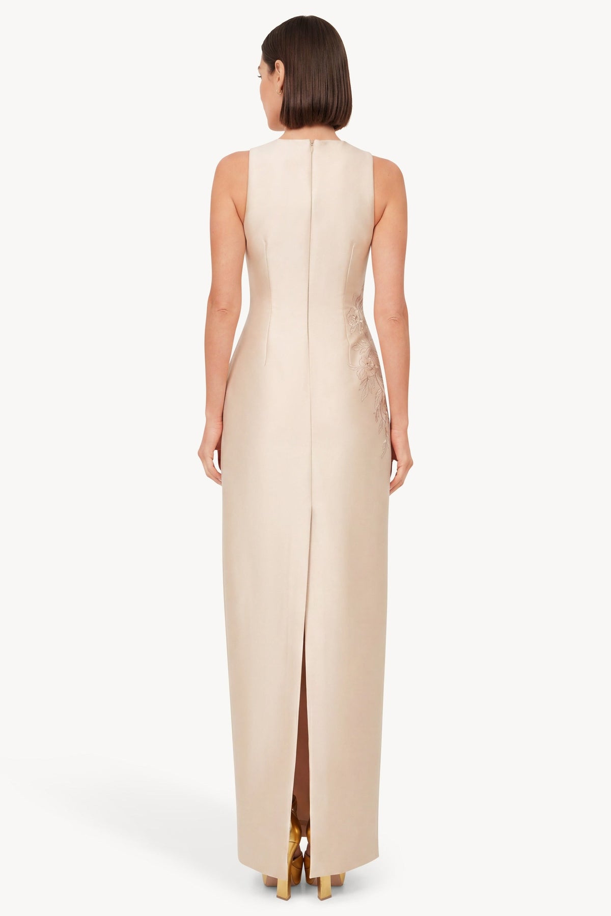 Beaded Applique Sleeveless Column Gown Badgley Mischka EG5104 Wholesale