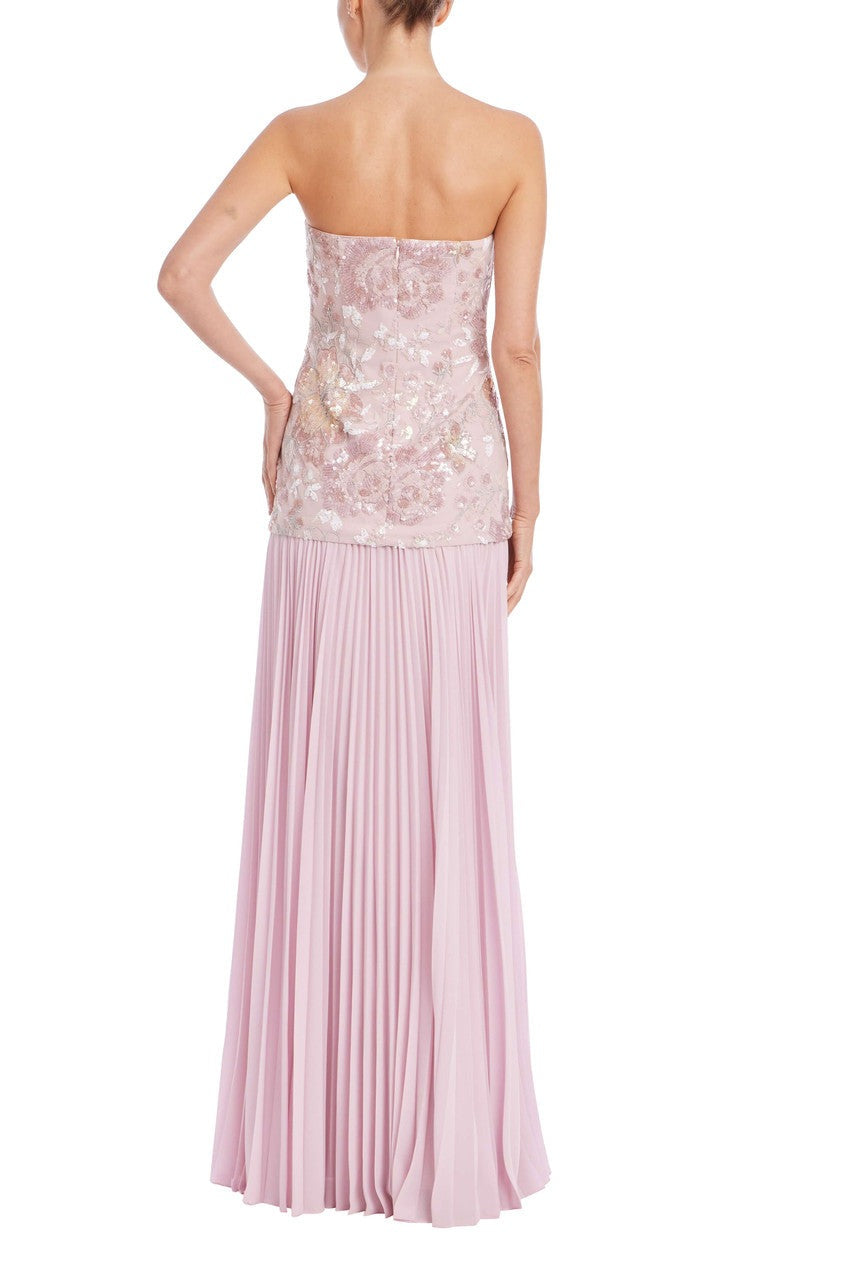 Strapless Beaded Bodice Dropwaist Gown Badgley Mischka EG5135 Wholesale