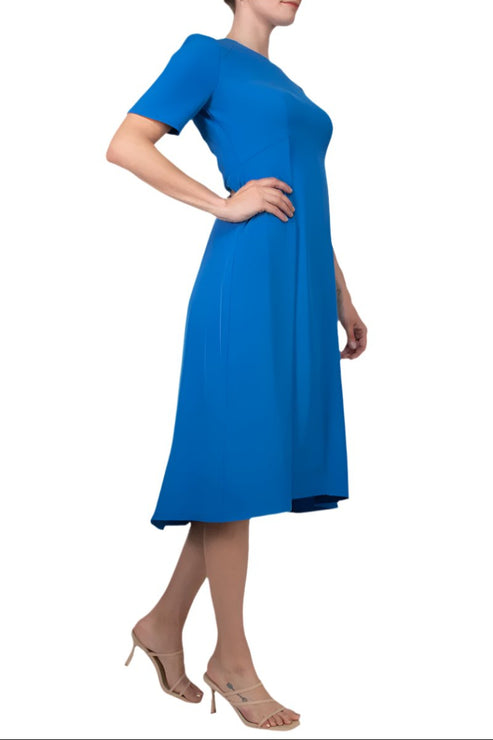 Cocktail Dresses Pleated High Low Cocktail Dress Blue