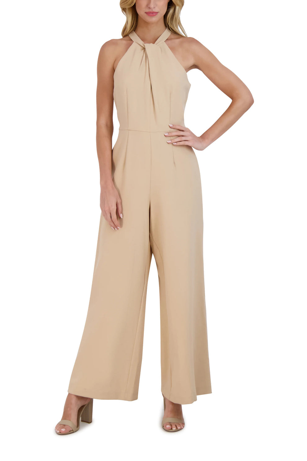 Jumpsuit Long Formal Prom Jumpsuit Wholesale Latte