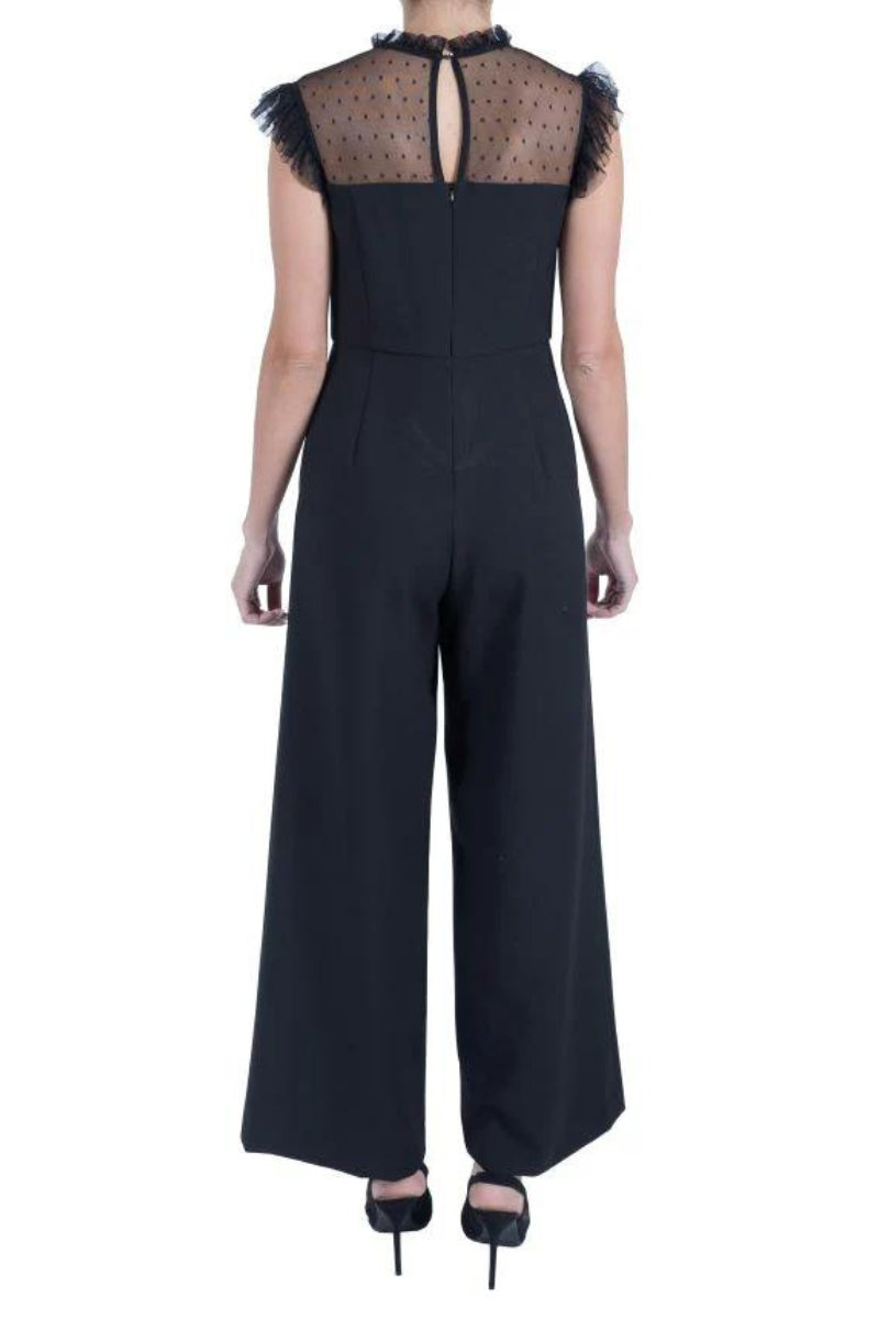 Jumpsuit Ruffled Long Formal Pocket Jumpsuit Wholesale Black