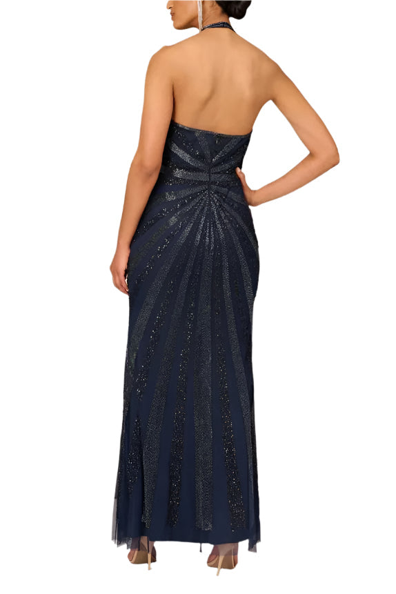 Prom Dresses Formal Long Beaded Prom Dress Wholesale Navy