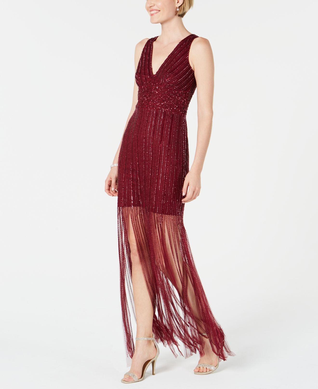 Adrianna Papell Long Beaded Formal Dress AP1E205861 - The Dress Outlet