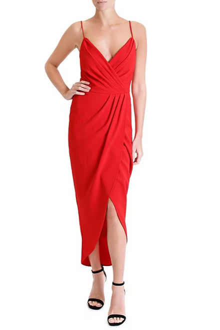 Prom Dresses Pleated High Low Formal Pleated Prom Dress Red