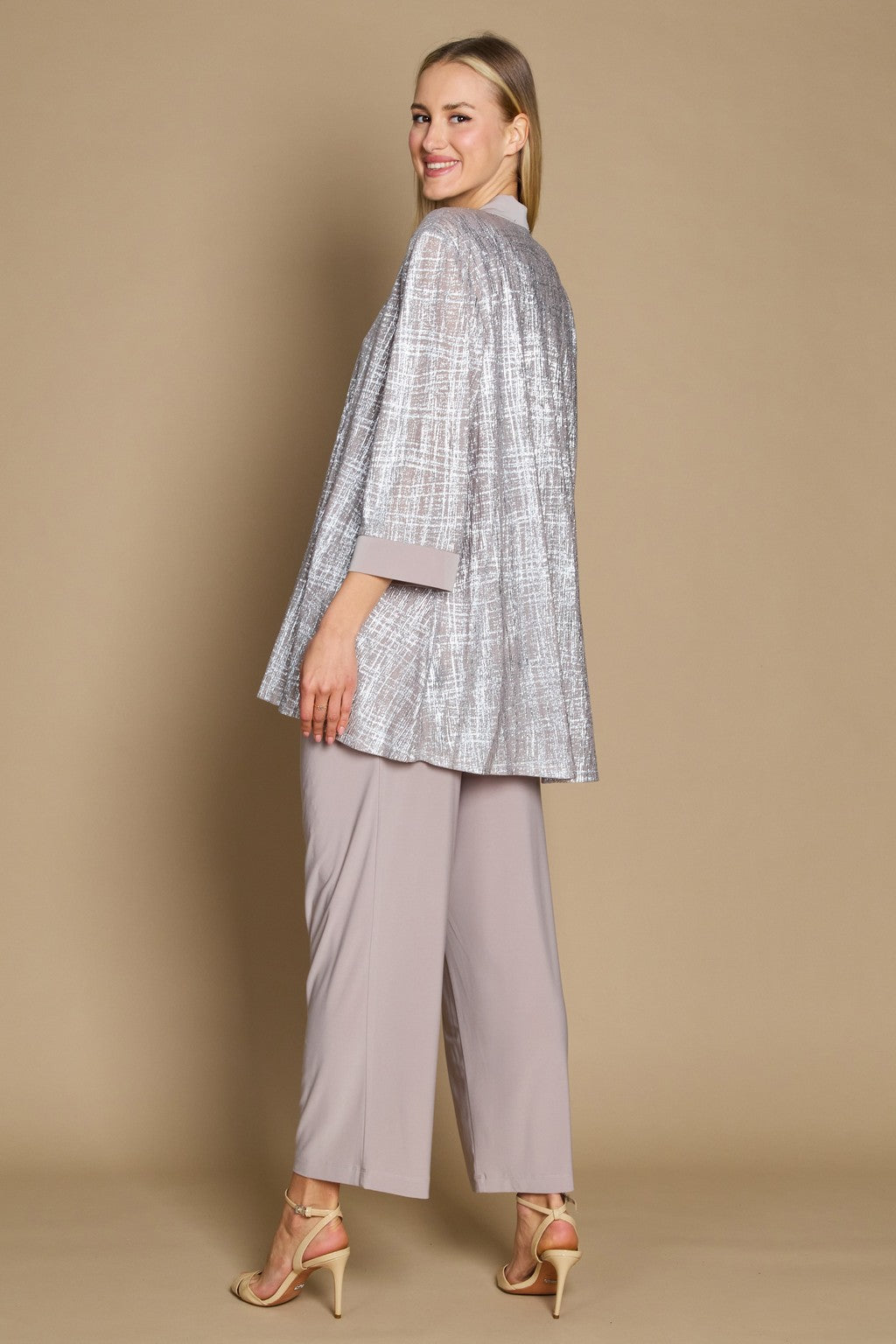 R&M Richards 2587W Metallic Printed Formal Pant Set Wholesale