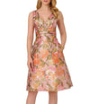 V-Neck Floor-Length Organza Occasion A-Line Adrianna Papell AP1E211911