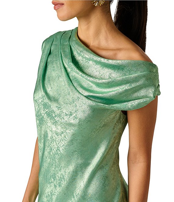 Cowl Floor-Length Jacquard Formal Dress Adrianna Papell ADAE213224 Wholesale