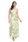 Black and Beige Floral Flutter Sleeve Midi Dress London Times T10228M Wholesale
