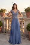 Beaded Bodice Long Formal A Line Evening Dress Wholesale