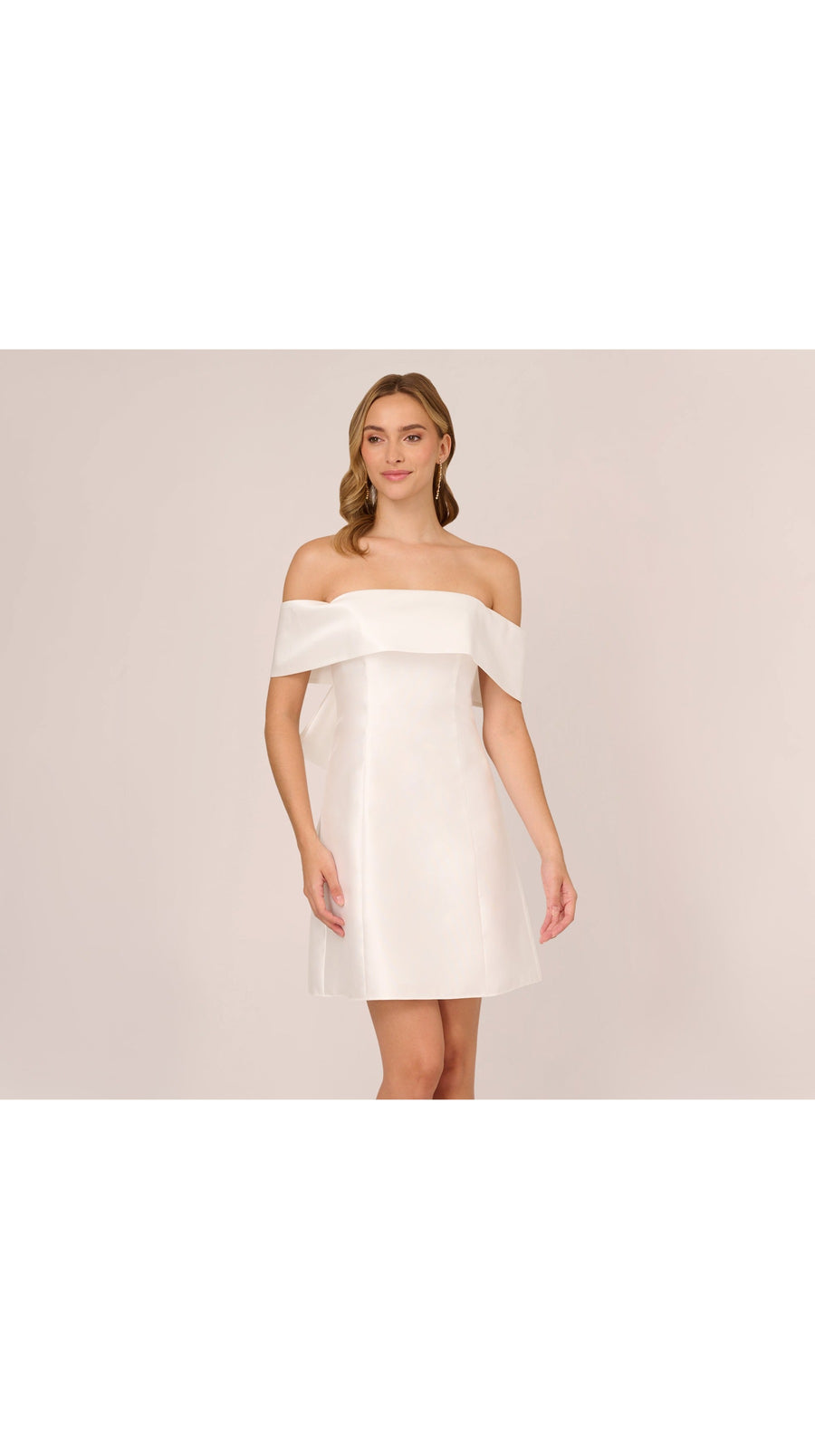 Mikado Bow Short Dress Adrianna Papell AP1D105214 Wholesale