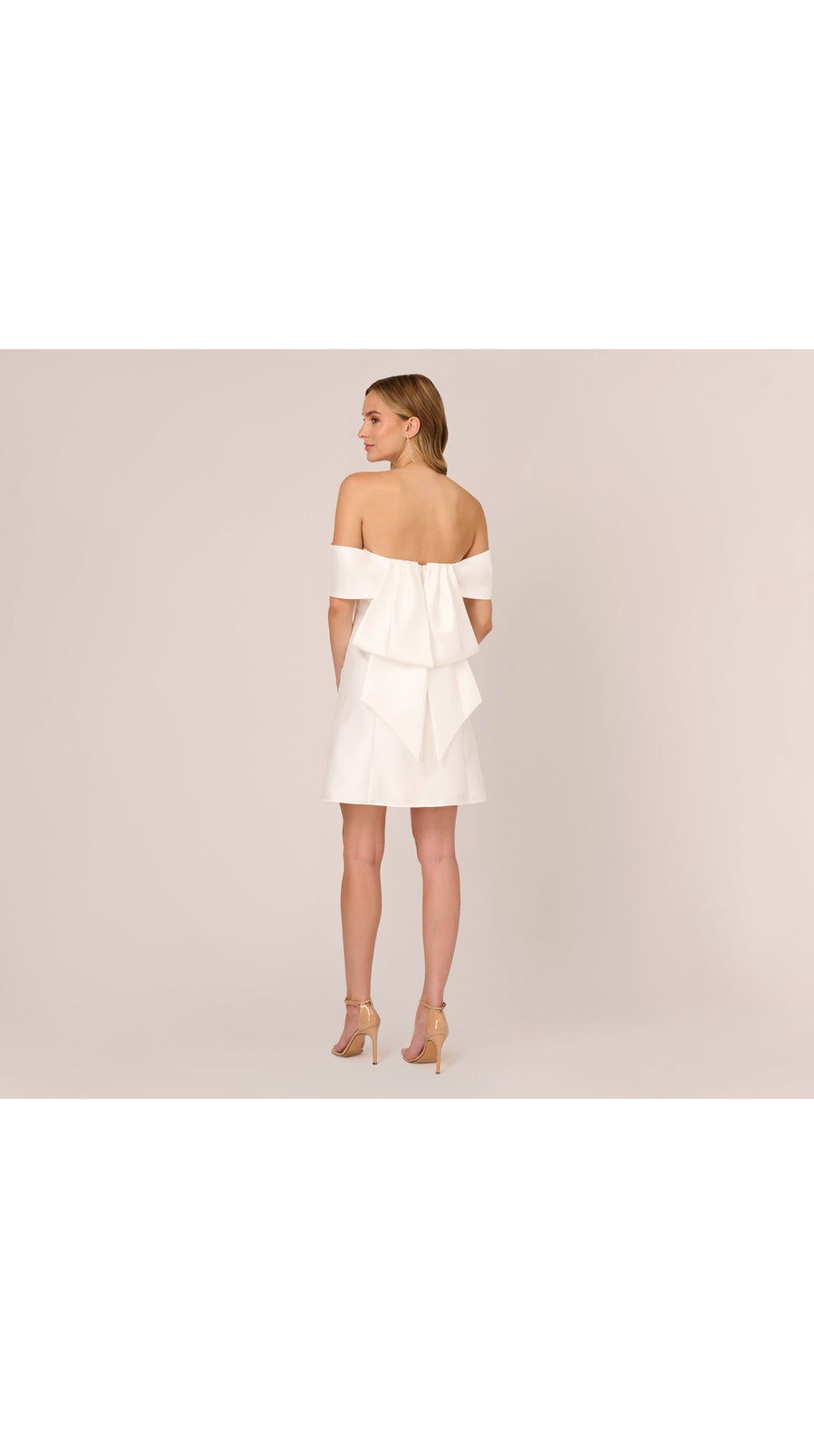 Mikado Bow Short Dress Adrianna Papell AP1D105214 Wholesale