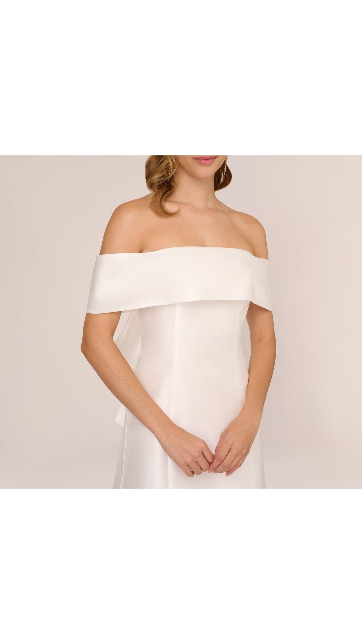 Mikado Bow Short Dress Adrianna Papell AP1D105214 Wholesale
