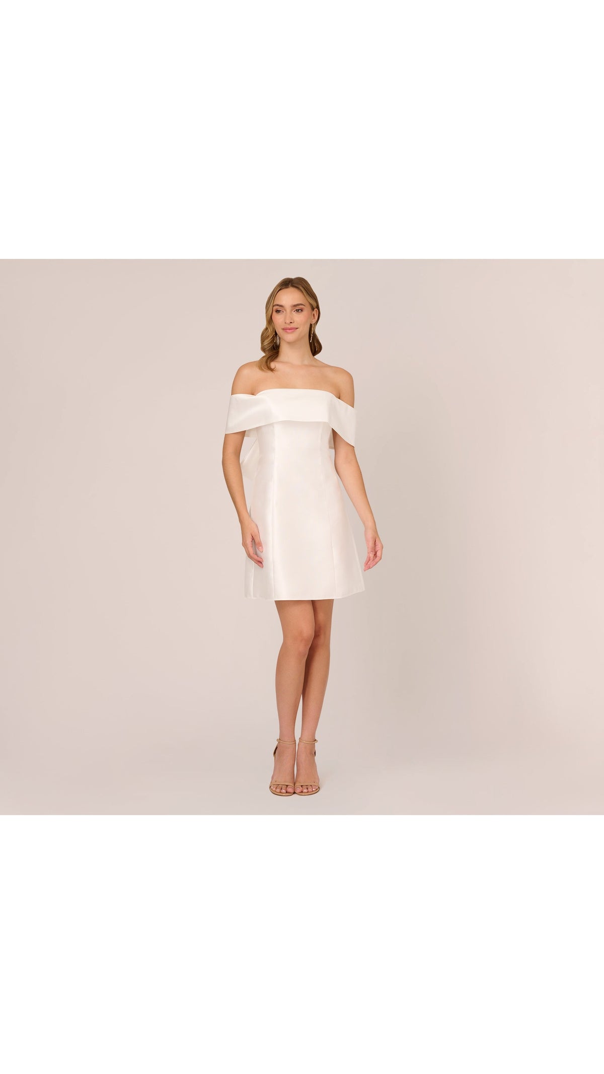 Mikado Bow Short Dress Adrianna Papell AP1D105214 Wholesale