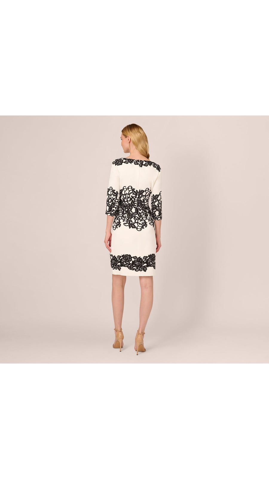 Plus Size Scroll Lace Midi Dress Adrianna Papell 105223 Wholesale