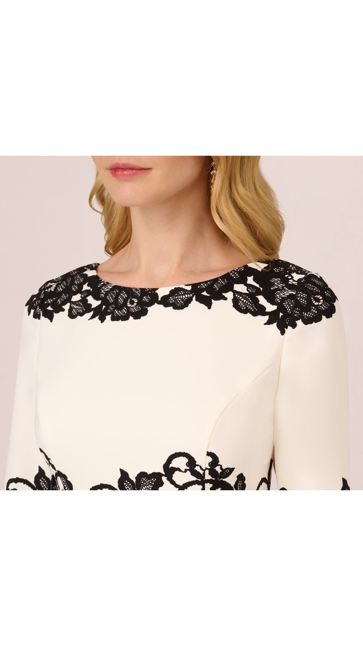 Plus Size Scroll Lace Midi Dress Adrianna Papell 105223 Wholesale
