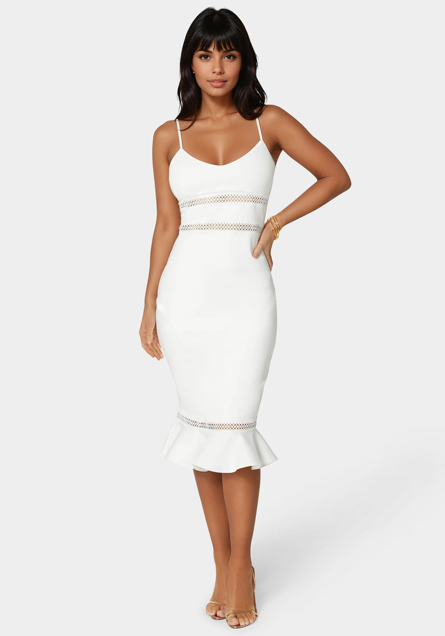 Lace Flounce Short Dress