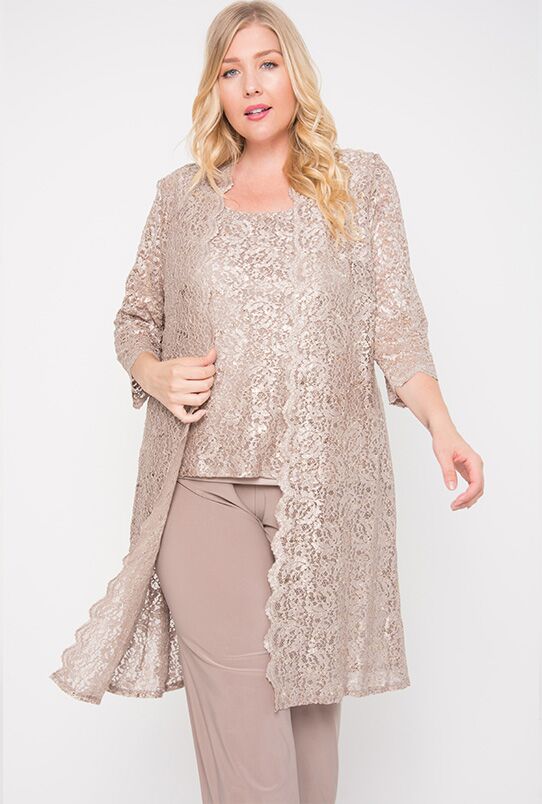 R&M Richards RM1993 Mother of the Bride Long Jacket Pant Suit Wholesale