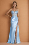 Long Beaded Formal Corset Prom Dress Wholesale
