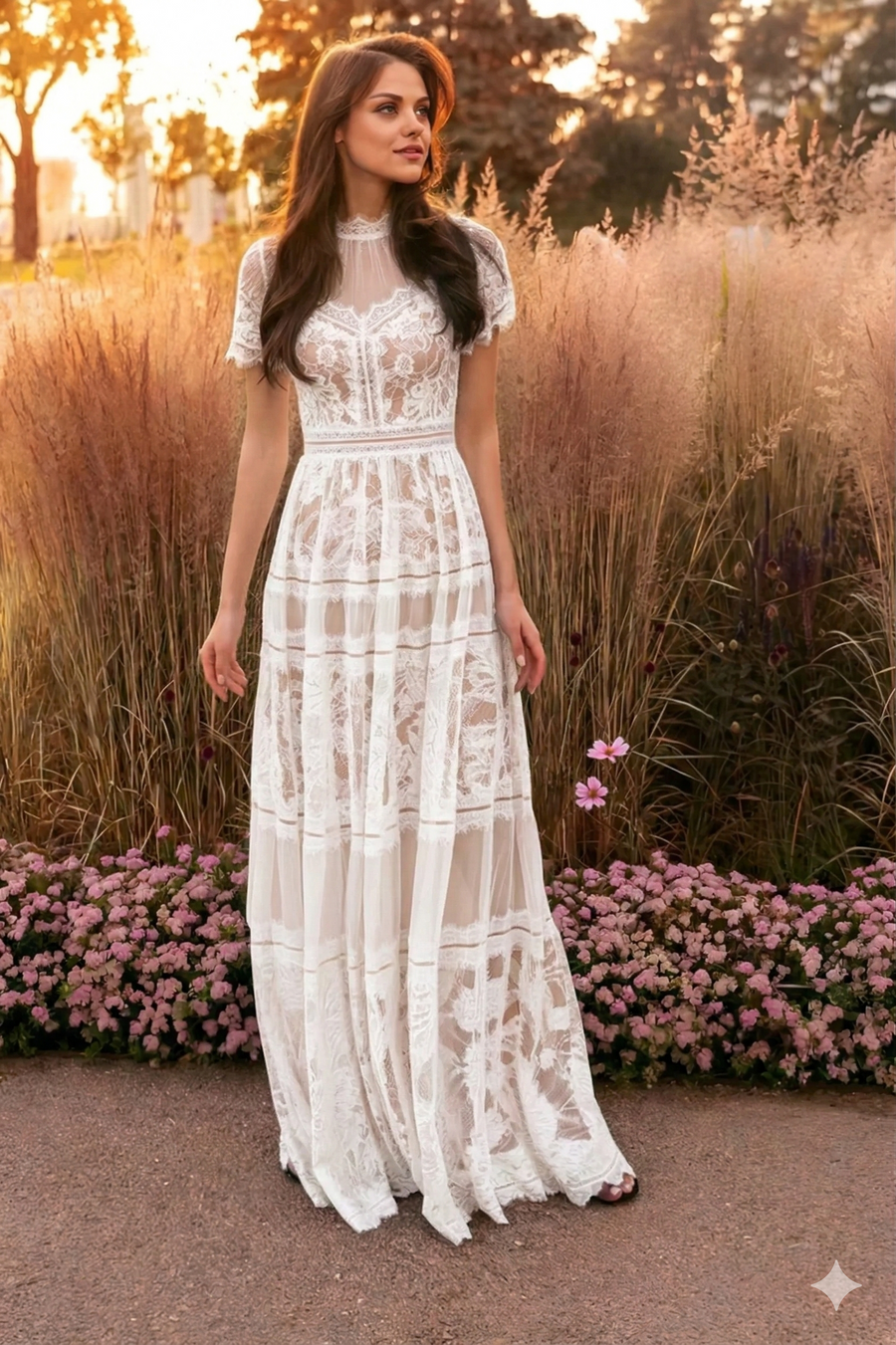 Long Lace Formal Black Evening Dress Wholesale