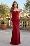 Long Stretch Formal Off Shoulder Dress Wholesale