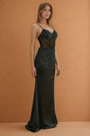 Formal Dresses  Open Back Sexy Long Prom Dress  Black