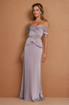 Mother of the Bride Dresses Off Shoulder Sleeve Mother Of The Bride Dress Mauve