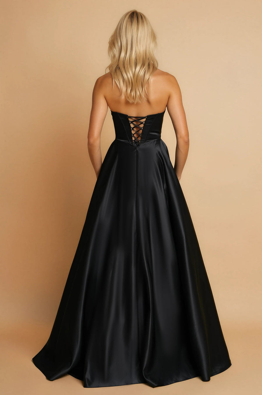 Prom Dresses Long Corset Prom Formal Ball Gown Black