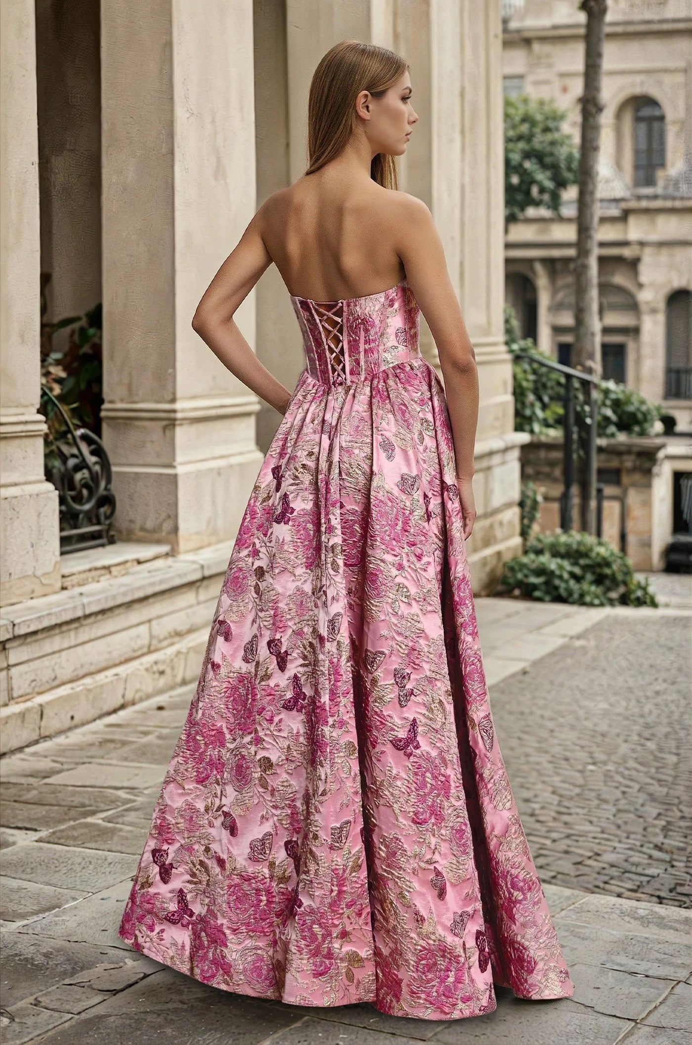 Prom Dresses Long Pink Prom Dress  Rose