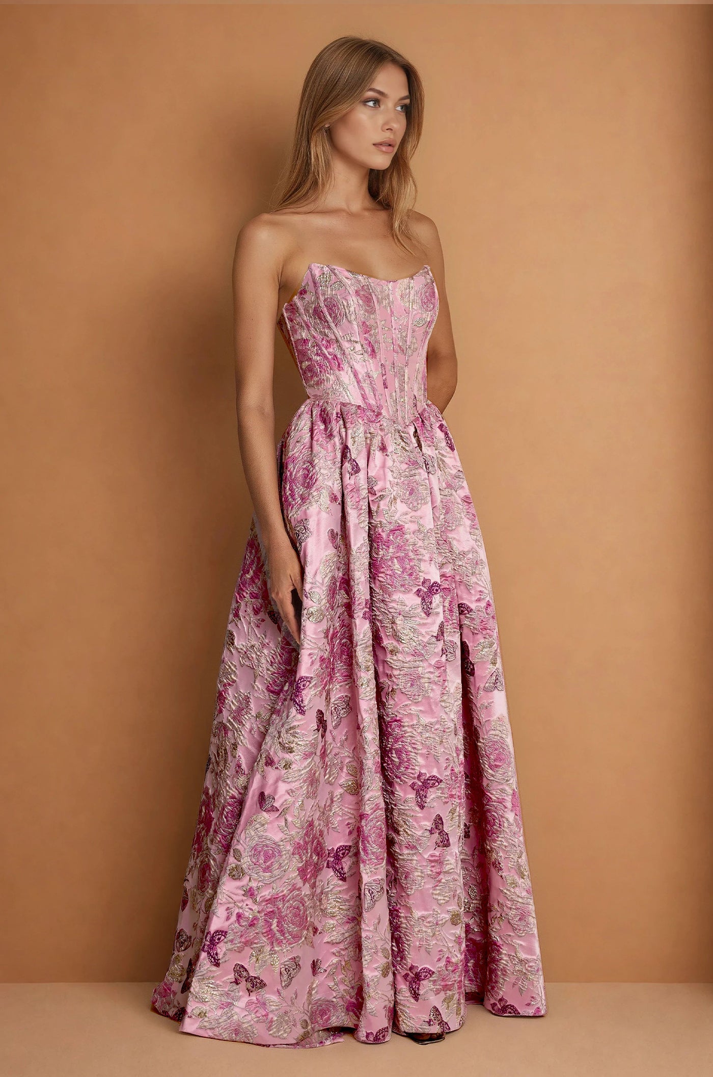Prom Dresses Long Pink Prom Dress  Rose