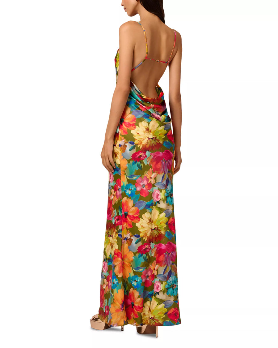 Yara Printed Satin Gown Liv Foster ML1E209313 Wholesale