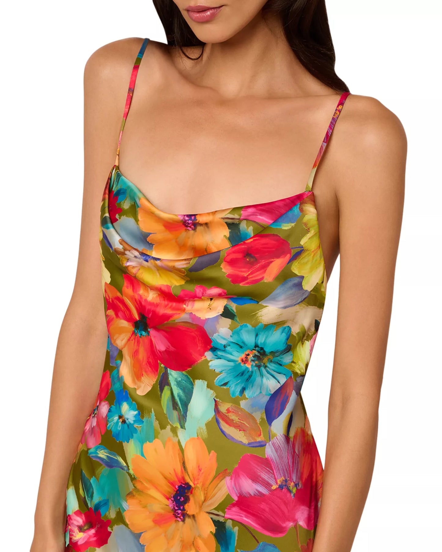 Yara Printed Satin Gown Liv Foster ML1E209313 Wholesale