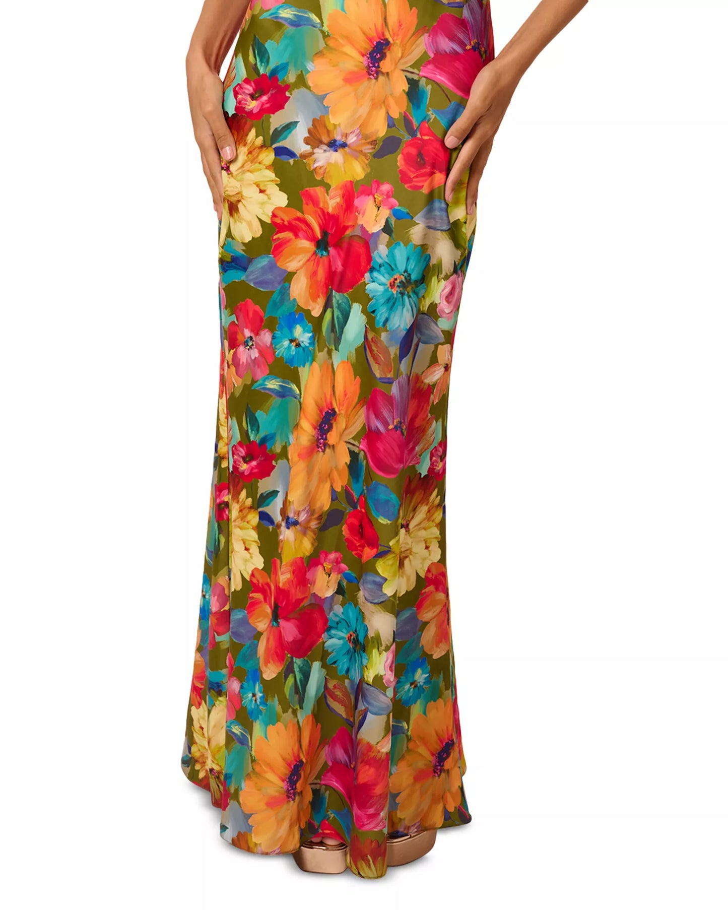 Yara Printed Satin Gown Liv Foster ML1E209313 Wholesale