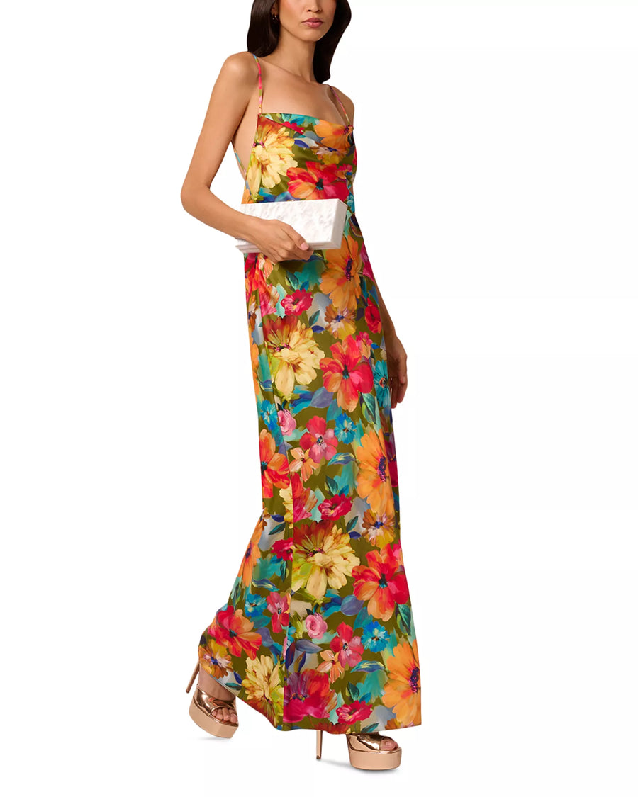 Yara Printed Satin Gown Liv Foster ML1E209313 Wholesale