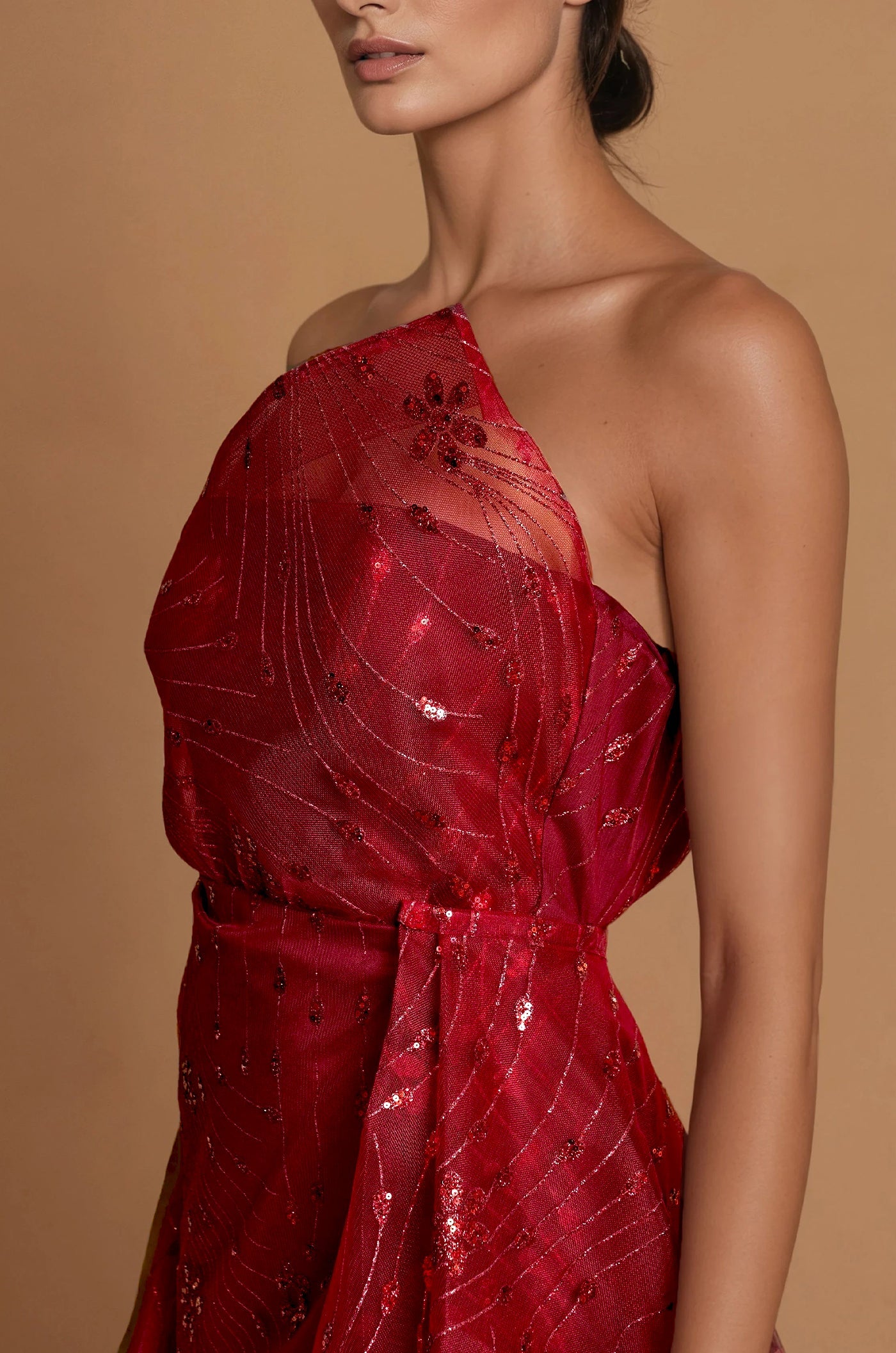 Formal Dresses Long Asymmetrical Strapless Formal Ball Gown  Burgundy